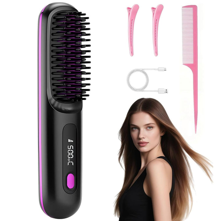 Stylingbürste Für Kurze Haare, Stylingbürste für Kurze Haare, Haarbürste Elektrisch Go Brush Pro Glä