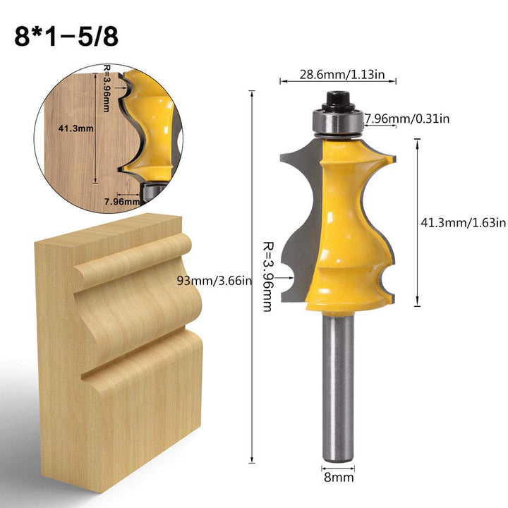5 Stücke Verleimfräser, 8mm Schaft Oberfräser Lock Miter Router Bit Handlauf Fräser Trimmen