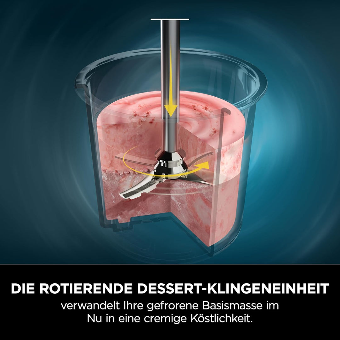 Ninja CREAMi Eismaschine & Dessertmaschine mit 2 Behältern, 7 Programmen, Herstellung von Eis, Gelat