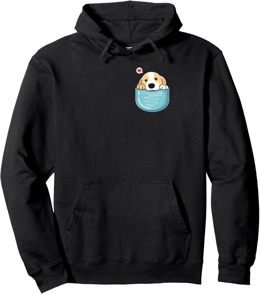 Dog in Pocket Hundebesitzer Frauchen Outfit Hundepfote Pullover Hoodie