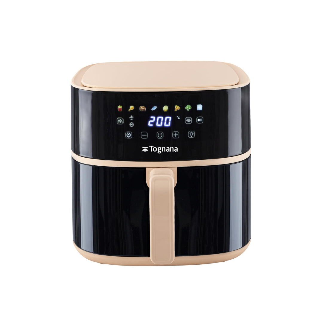 Tognana Iridea, Heissluftfritteuse 8 L, Kunststoff-Edelstahl, Champagner