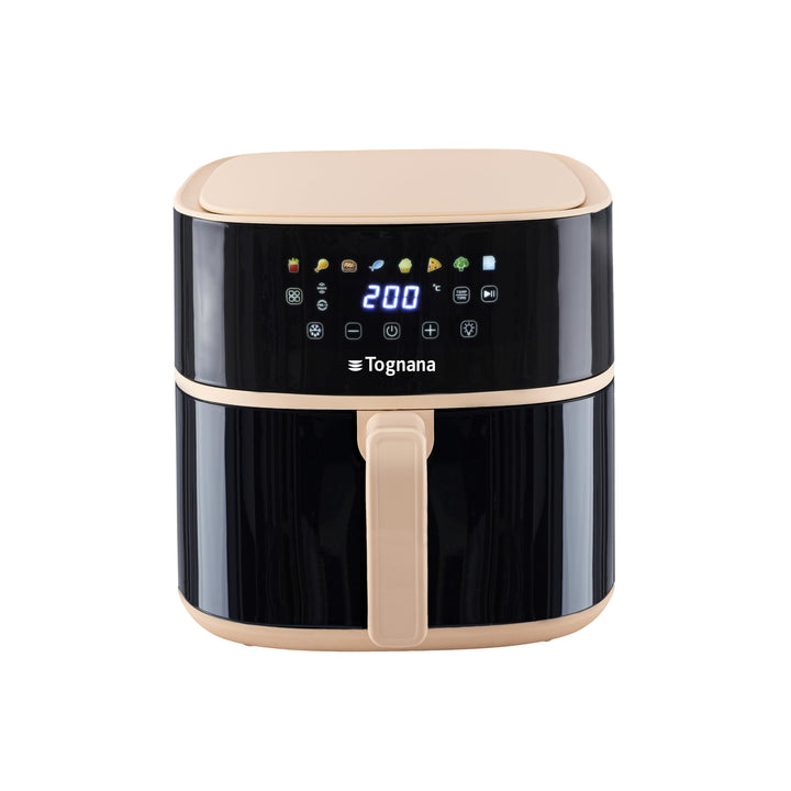 Tognana Iridea, Heissluftfritteuse 8 L, Kunststoff-Edelstahl, Champagner
