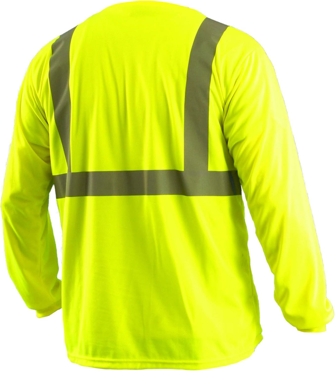 Occunomix LUX-LSET2B-YM Classic Long Sleeve Wicking Birdseye High Visibility T-Shirt, Medium, Yellow