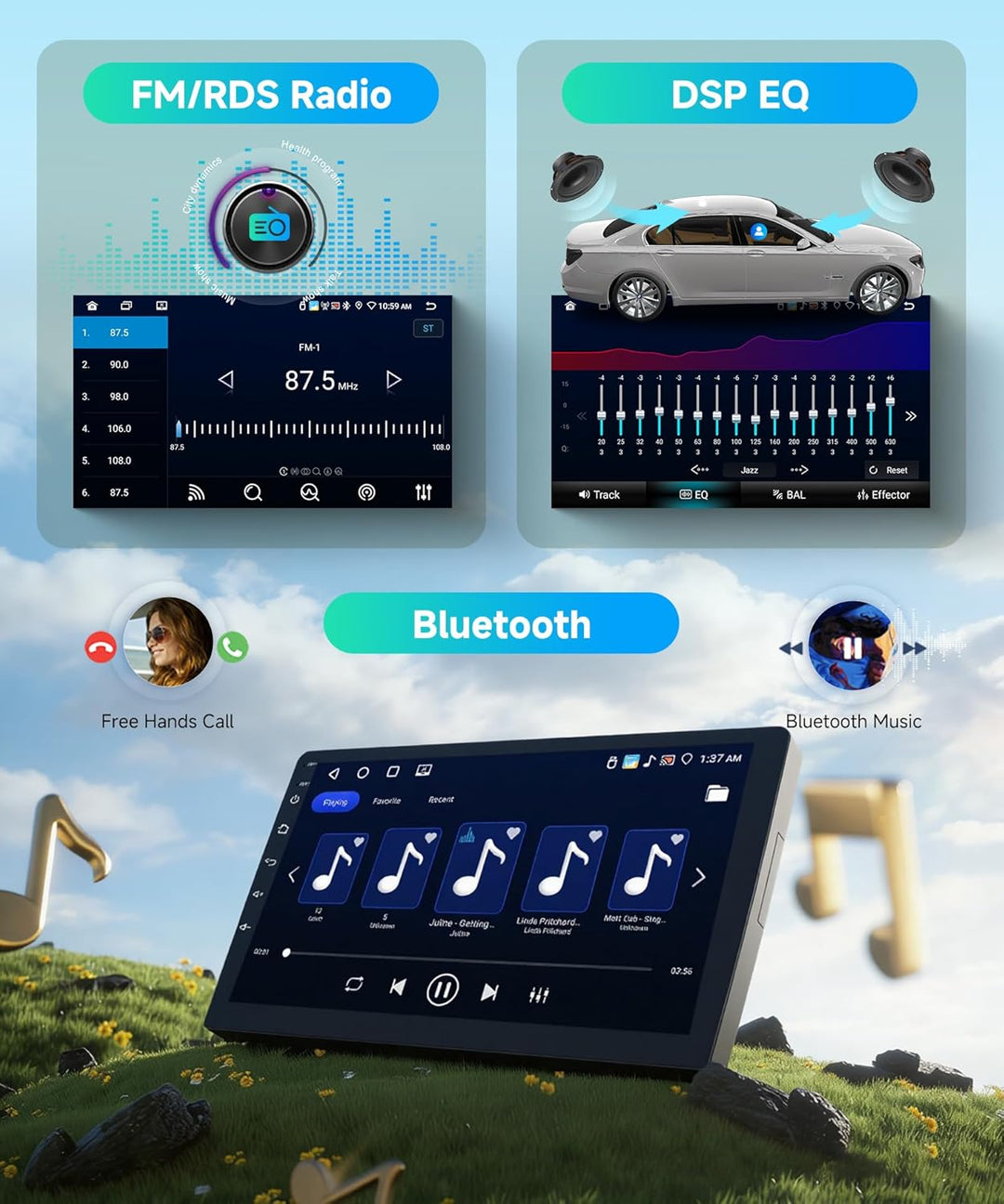 Rimoody 8 Core 6G+128G Android Autoradio für Toyota Avensis T27 2008-2015 Wireless Carplay Android A
