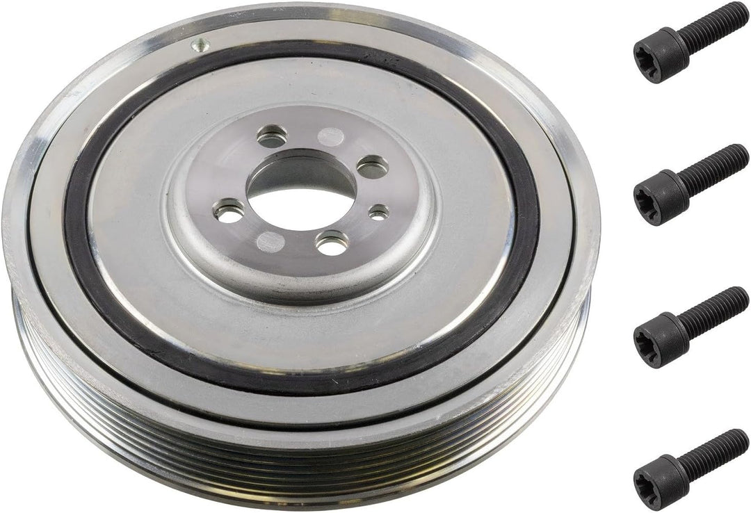 febi bilstein 27822 Riemenscheibe (entkoppelt) für Kurbelwelle, mit Schrauben , 1 Stück