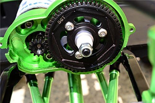 G.P.M. Axial SCX10 II Tuning Teile (AX90046) Aluminium Spur Gear Adapter + Steel Gear 55T - 1 Set Or