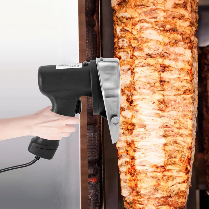 Kebab Slicer Elektrisches Schawarma-Messer, 120 W, Kommerzieller Gyro-Schneider aus Edelstahl, Döner