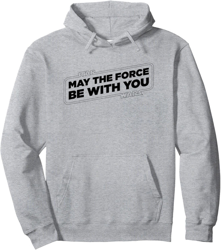 Star Wars Force Slogan Black Pullover Hoodie