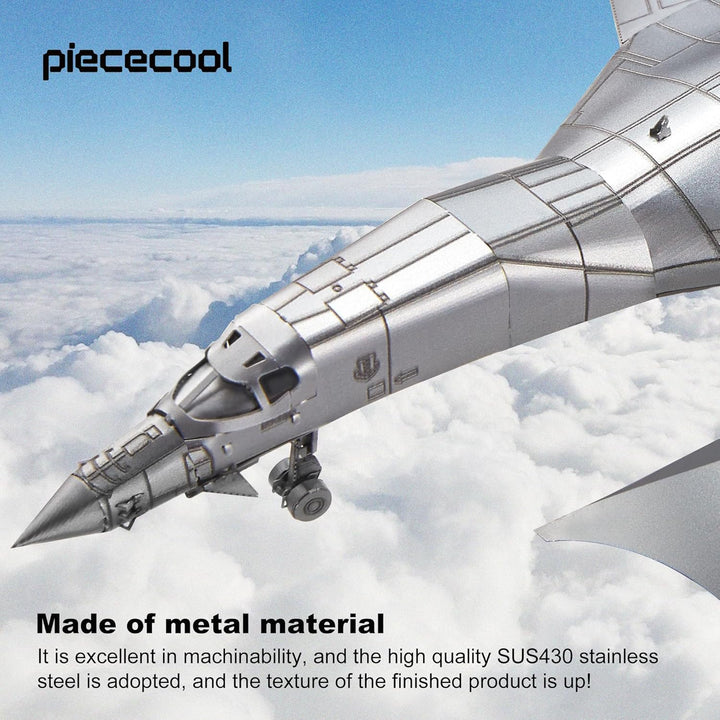 Piececool 3D Puzzle Metall B-1 Bomber Lanze, 3D Metall Puzzle Luftfahrzeuge, Modell Kämpfer für 340