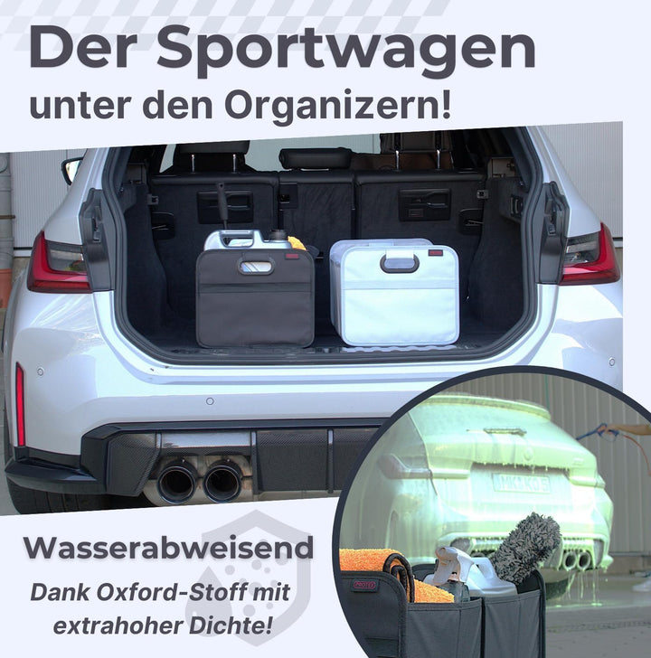 PROTEX Kofferraum Organizer [Testsieger 2025] 44L Auto Kofferraumtasche | Organizer Auto | Faltbare,