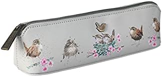 Wrendale Designs Kosmetiktasche Zaunkönig, grau, Small Brush Bag/Pencil Case - Wren, Antik-Optik, Sm