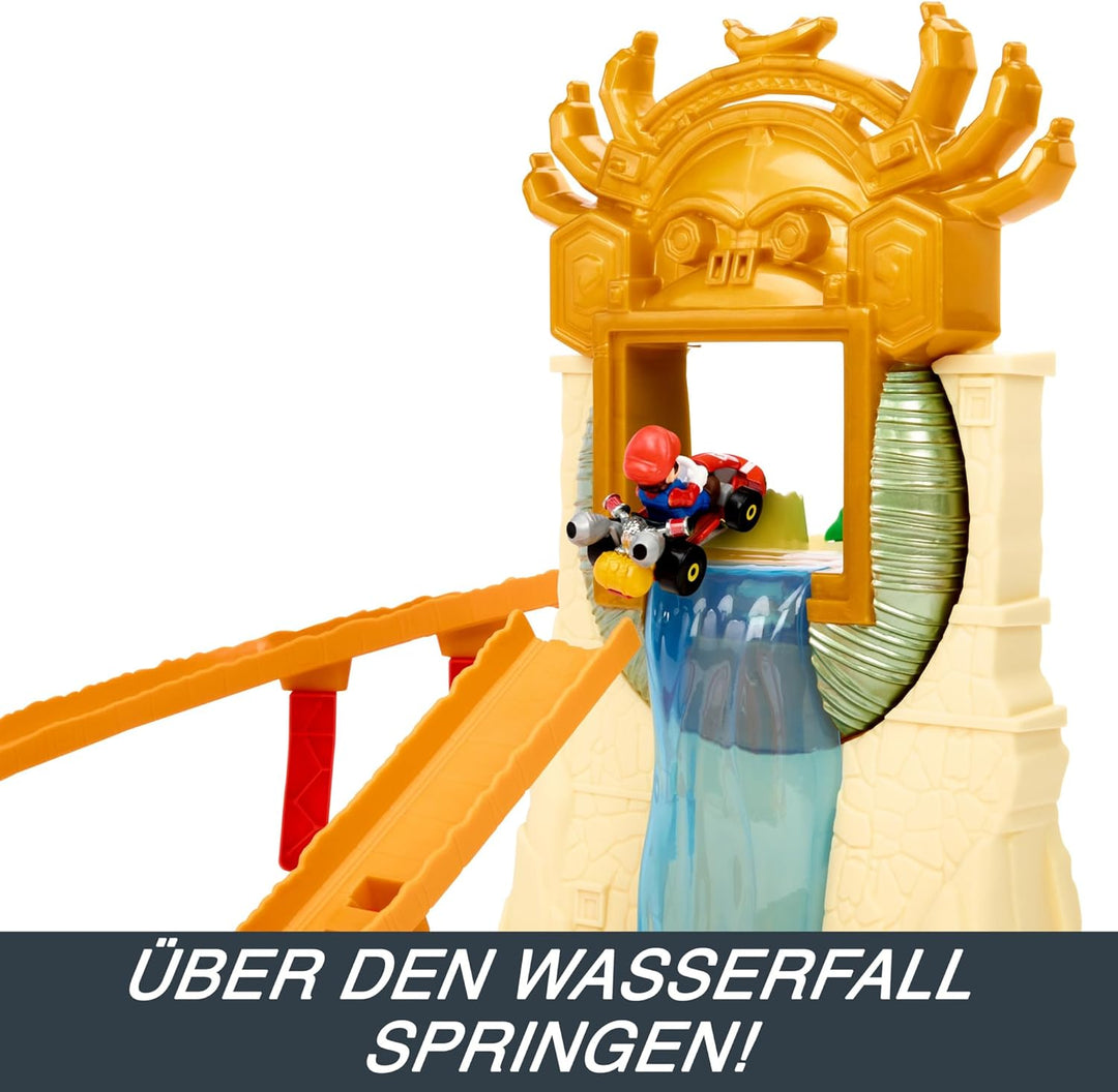 Hot Wheels Super Mario Bros. - Dschungel-Königreich Rennstrecke Spielset inklusive Mario Die-Cast-Sp