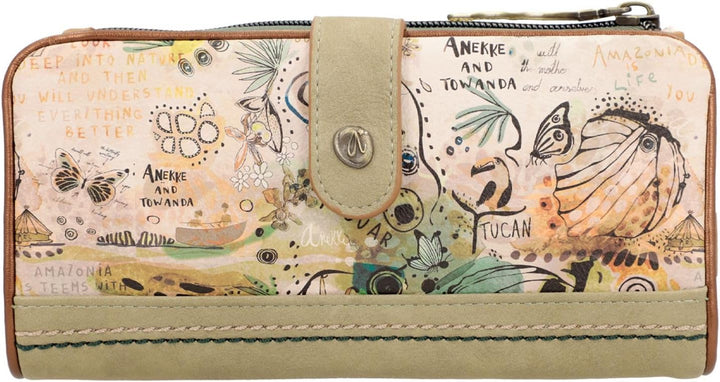 Anekke Damen Weiche Geldbörse 36709-906 Mehrfarbig 20x10x2 Reisezubehör-Brieftasche, bunt