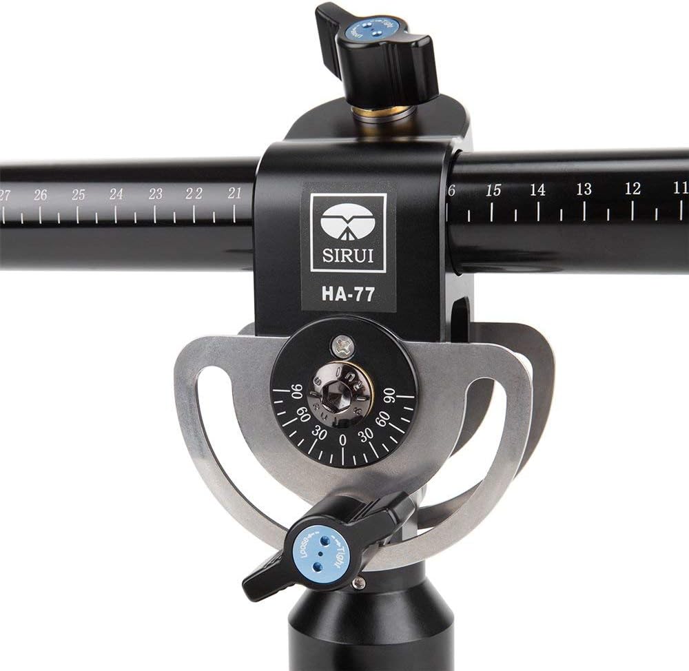 Sirui HA-77 Teleskop-Auslegearm (Horizontalarm 77 cm mit Lasthaken, Belastbar bis 5 kg) schwarz