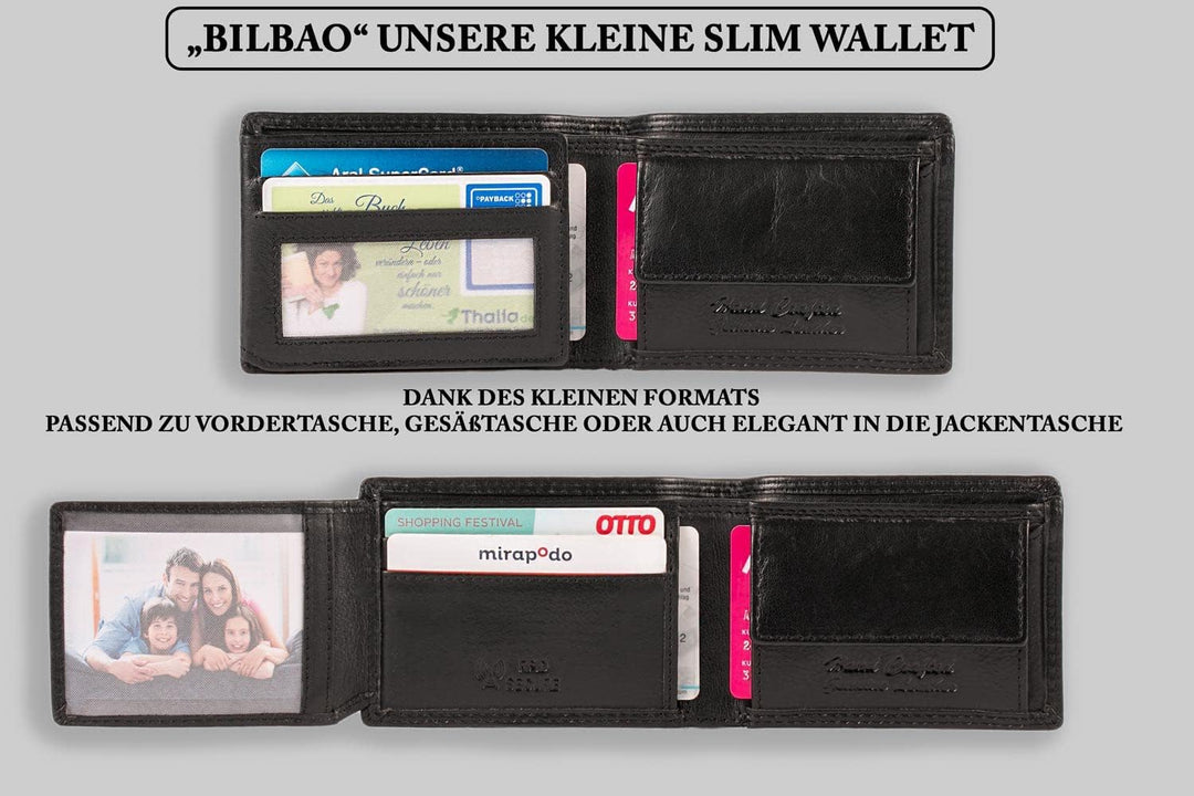 MATADOR Klein Geldbörse Herren Bilbao TüV geprüfter RFID Schutz Minimalist Wallet Männer Portemonnai