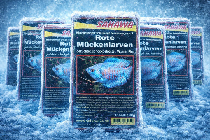 Frostfutter Rote Mückenlarven klein 10x 100g Blistert Fischfutter