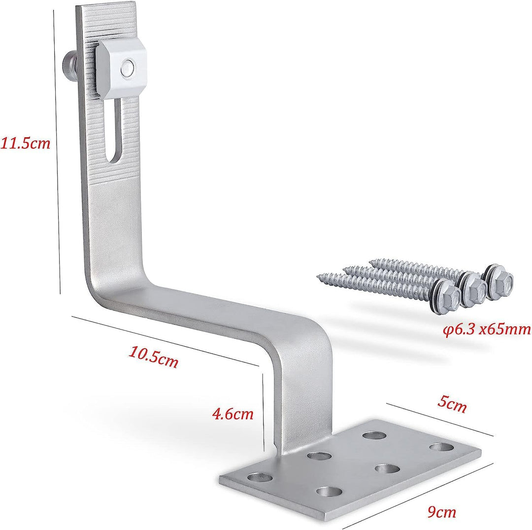 Solar Halterung Ziegeldach für 1 module set, PV Montageset Photovoltaik Diskontinuierliche Schienen