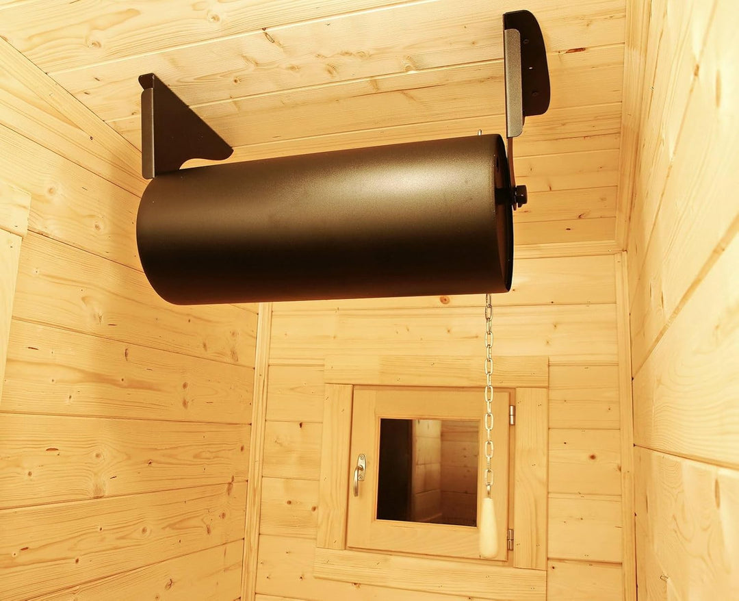 Edelstahl Schwalldusche für die Sauna – 19 Liter, Montierbar, automatische Nachfüllung, Eimerdusche,