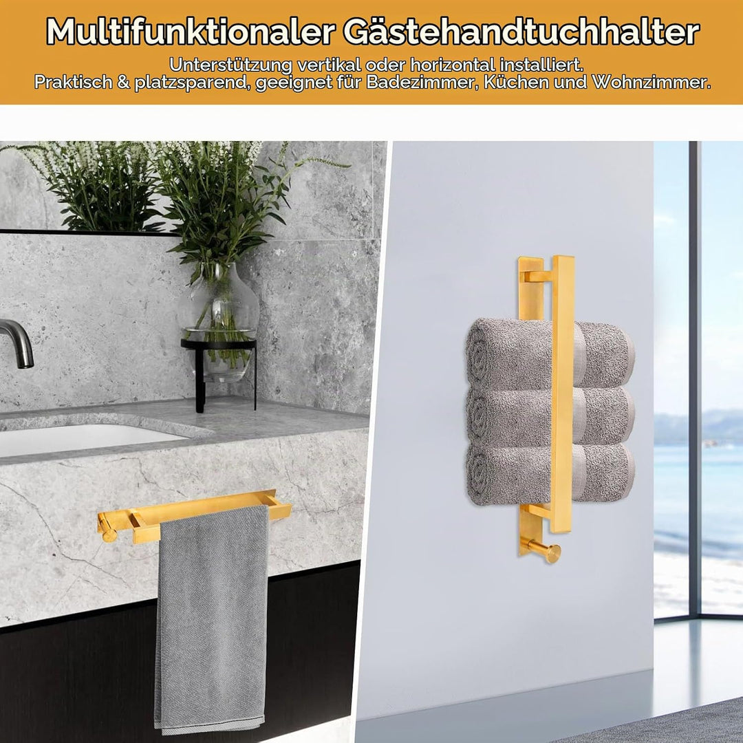 Handtuchhalter Ohne Bohren Selbstklebend Edelstahl Handtuchstange Bad Wand 40CM Gästehandtuchhalter