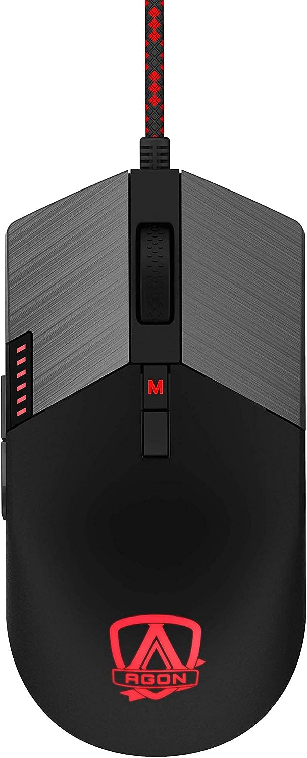 Agon by AOC AGM700 Gaming Maus - 16.000 DPI - Omron Switches - RGB-Effekte - Einstellbare DPI - Vers