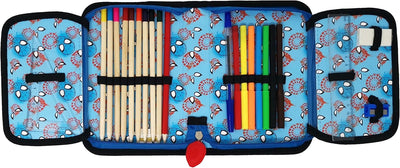 Theonoi Pferd Federmäppchen Federtasche Federmappe Mäppchen Etui 2 Fach Doppeldecker Schüleretui Sti