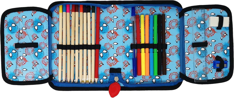 Theonoi Pferd Federmäppchen Federtasche Federmappe Mäppchen Etui 2 Fach Doppeldecker Schüleretui Sti