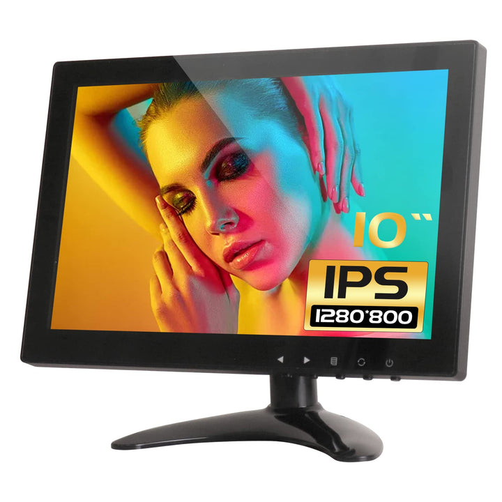 10,1 Zoll CCTV Monitor IPS LCD HDMI Farbbildschirm 1280 x 800 breiter Betrachtungswinkel mit AV/VGA/