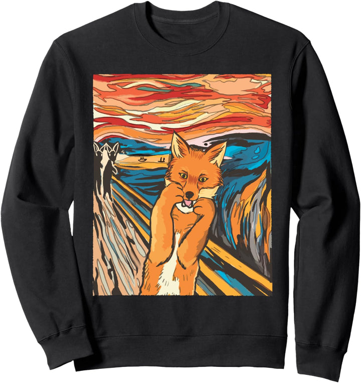 Der Schrei Gemälde Schreiender Fuchs Der Schrei Kunst Sweatshirt