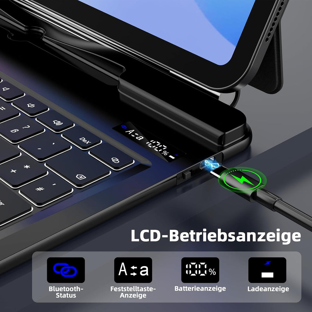 Bettdow für Samsung Galaxy Tab S10 FE+ 13,1" 2025 Tastatur Hülle, Schwebendes Magnetisches Design mi