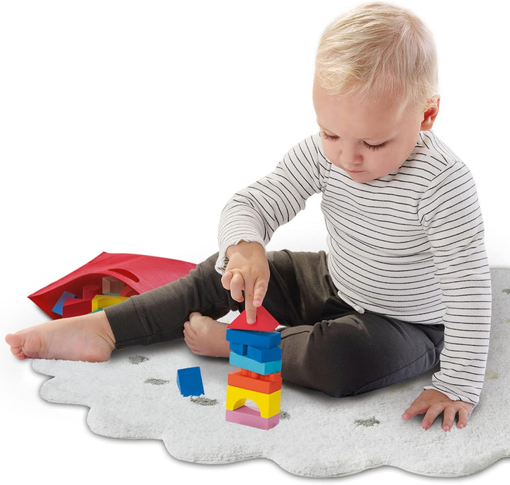 SES Creative Holzbausteine zum stapeln | Babyspielzeug | Made in Holland | für Kinder ab 1 Jahren |