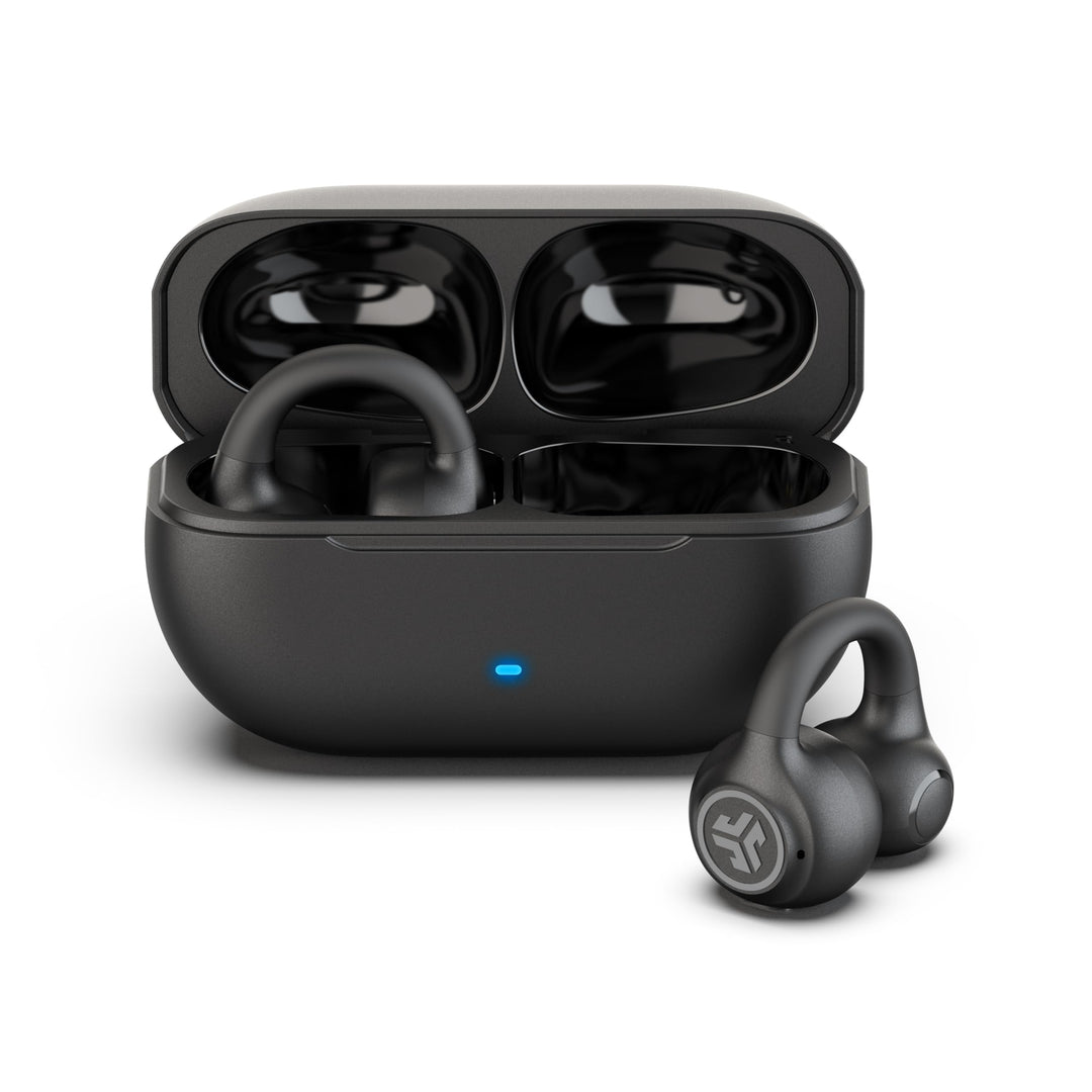 JLab Flex Open Ear Kopfhörer - Open Ear Earbuds, Manschetten-Design Clip-On-Kopfhörer, 21 Stunden Ak