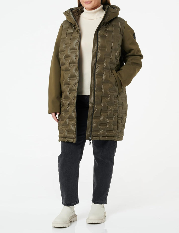 s.Oliver Damen Mantel Langarm 40 Khaki/Oliv, 40 Khaki/Oliv