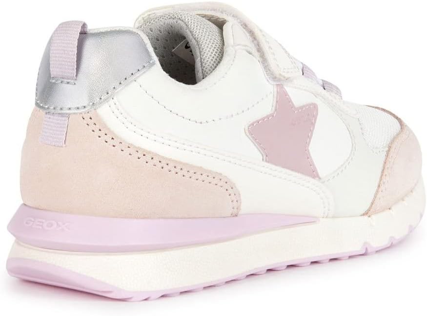 Geox Mädchen J Fastics Girl Sneaker 38 EU White Rose, 38 EU White Rose