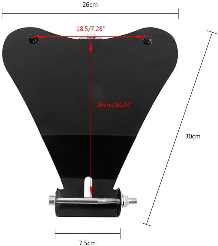 VGEBY 11,8'' X 10,2'' Motorrad Solo Sitz Grundplatte Hochleistungs Stahl-Schutzsitz Grundplatte