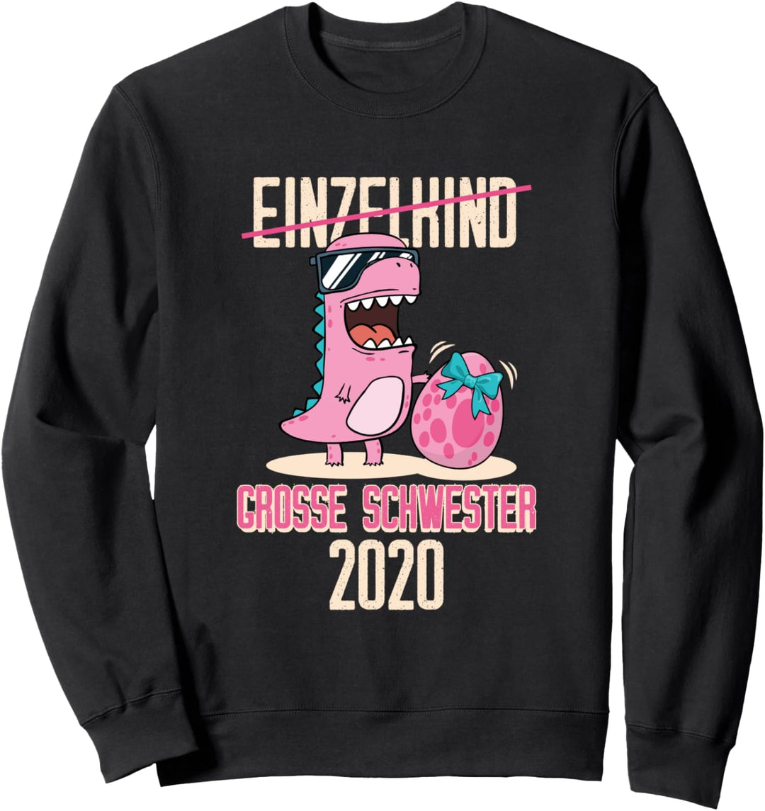 Grosse Schwester 2020 - Schwangerschaft Dino Baby Ei Mädchen Sweatshirt