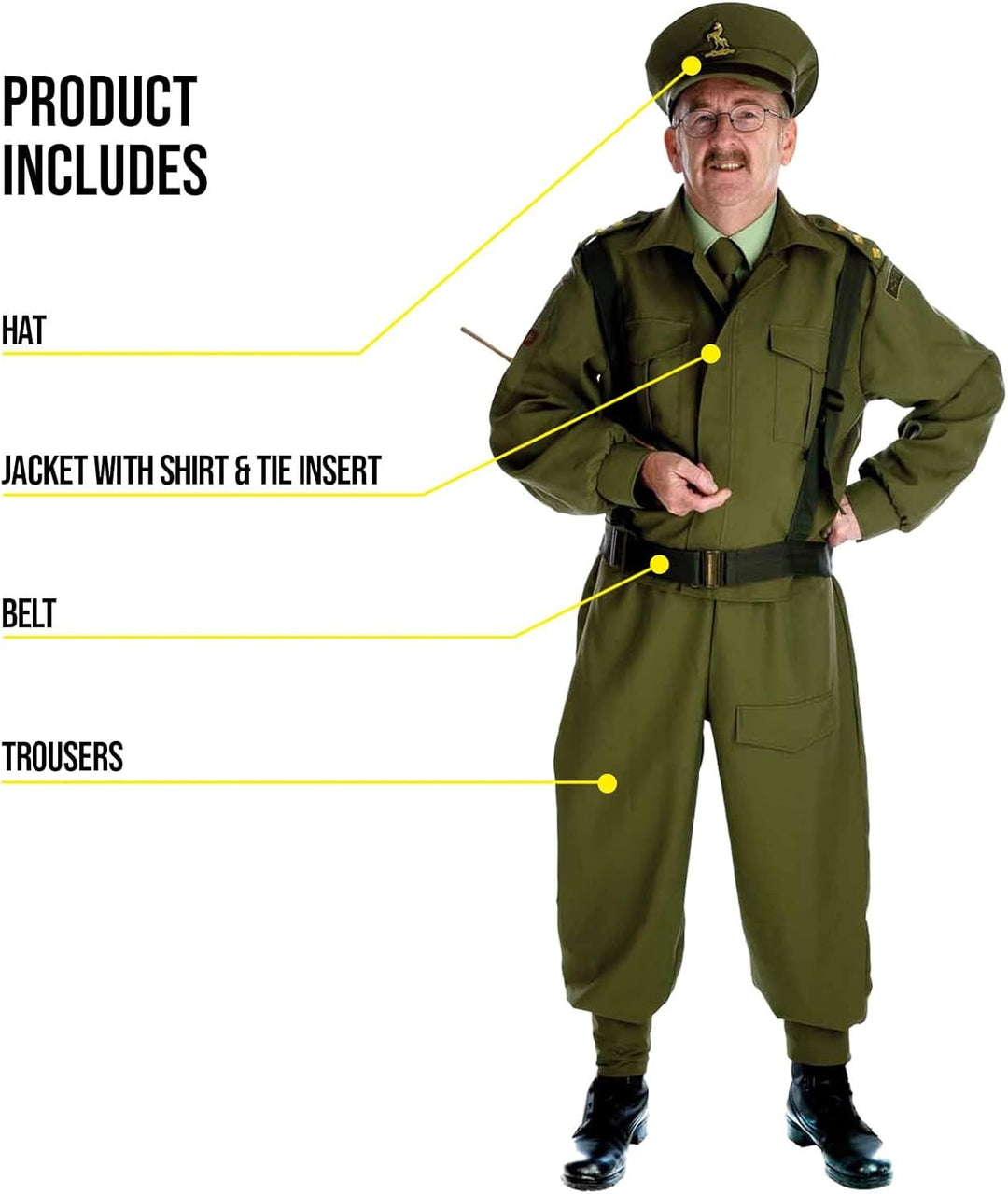 Fun Shack Militär Kostüm Herren, Militär Uniform Herren, Militär Anzug Herren, Kostüm Herren Army, S