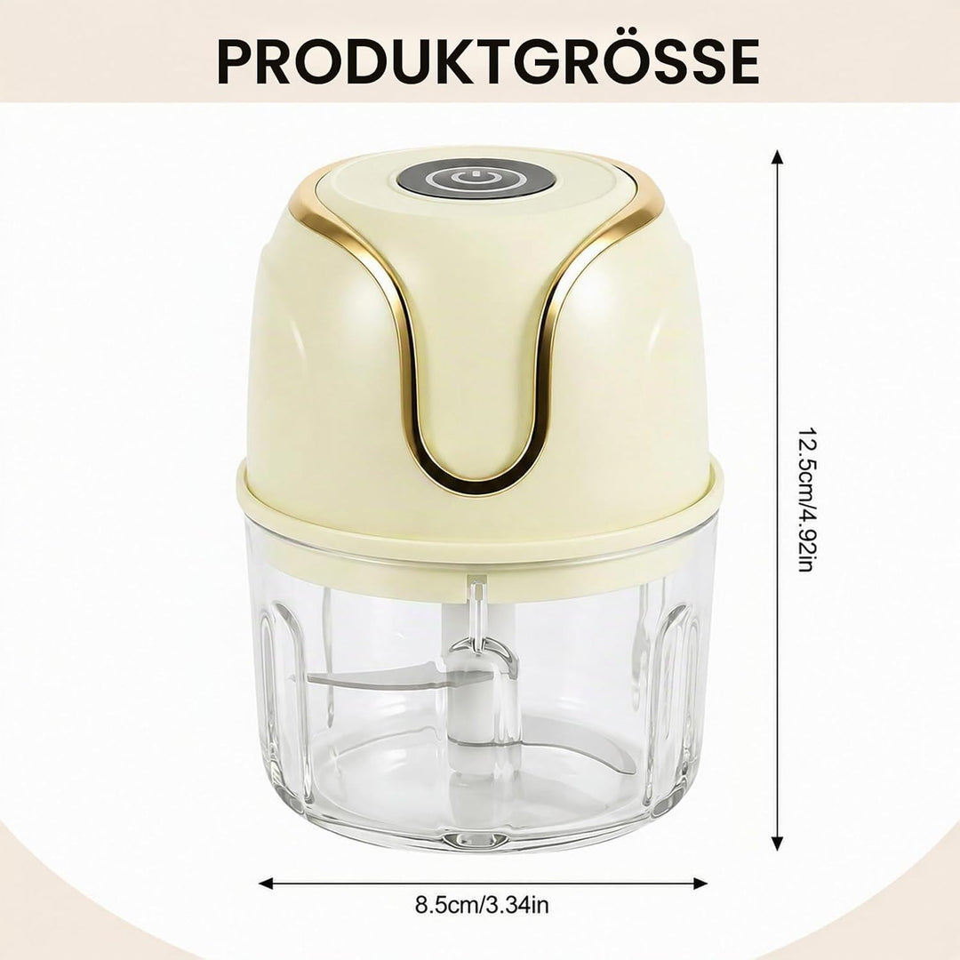 Zwiebel Zerkleinerer, Zerkleinerer Elektrisch Küche 350ml Kleiner Mixer 3 Edelstahlklingen Zerkleine