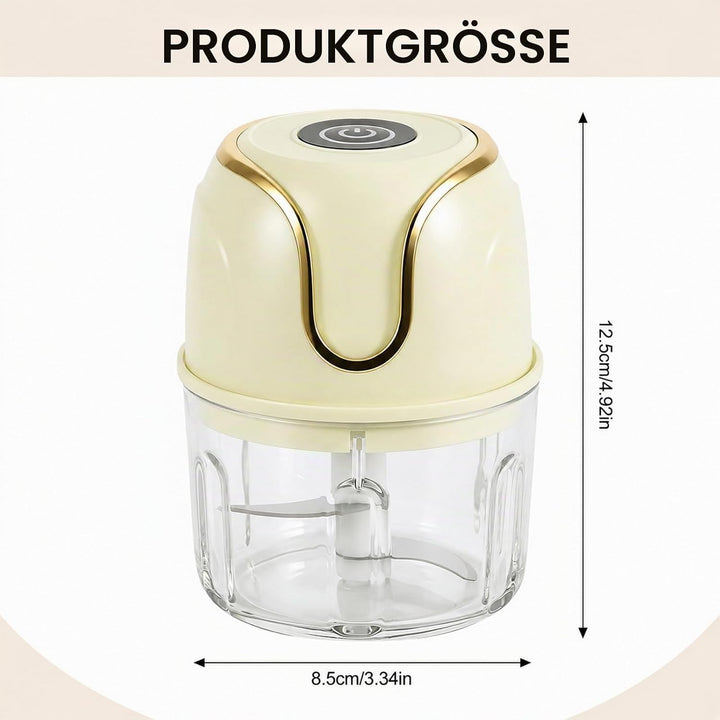 Zwiebel Zerkleinerer, Zerkleinerer Elektrisch Küche 350ml Kleiner Mixer 3 Edelstahlklingen Zerkleine