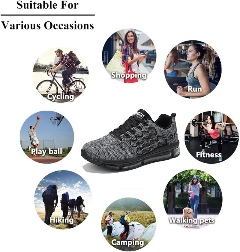 gojiang Laufschuhe Sportschuhe Herren Damen Strassenlaufschuhe Turnschuhe Modisch Atmungsaktiv rutsc