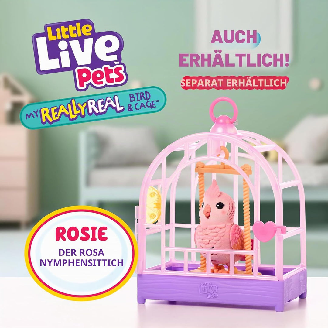 Little Live Pets My Really Real Bird & Cage – Indie, Interaktives, realistisches Vögelchen, Über 20