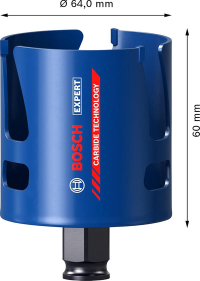 Bosch Accessories 1x Expert Construction Material Lochsäge (für Weichholz, Ø 64 mm, Zubehör Schlagbo