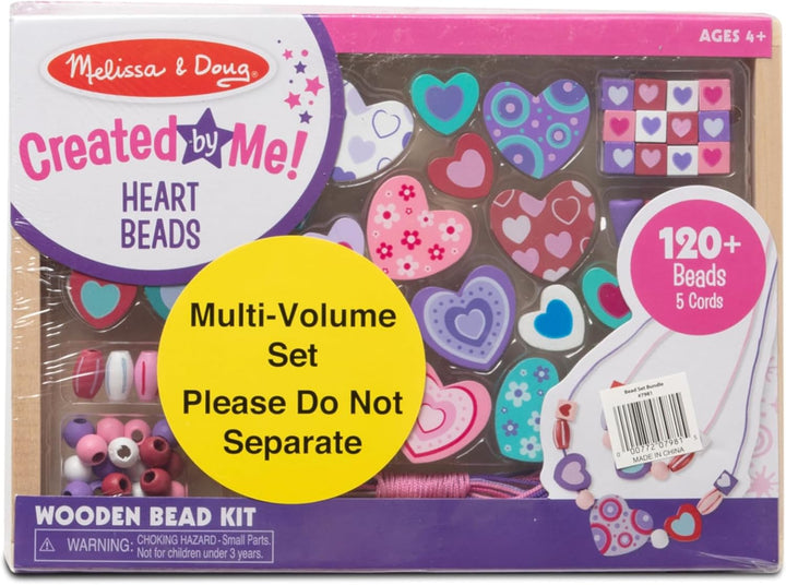 Melissa & Doug Bead Set Bundle, 2-Pack Herz- und Schmetterlings-Perlen-Set, Herz- und Schmetterlings