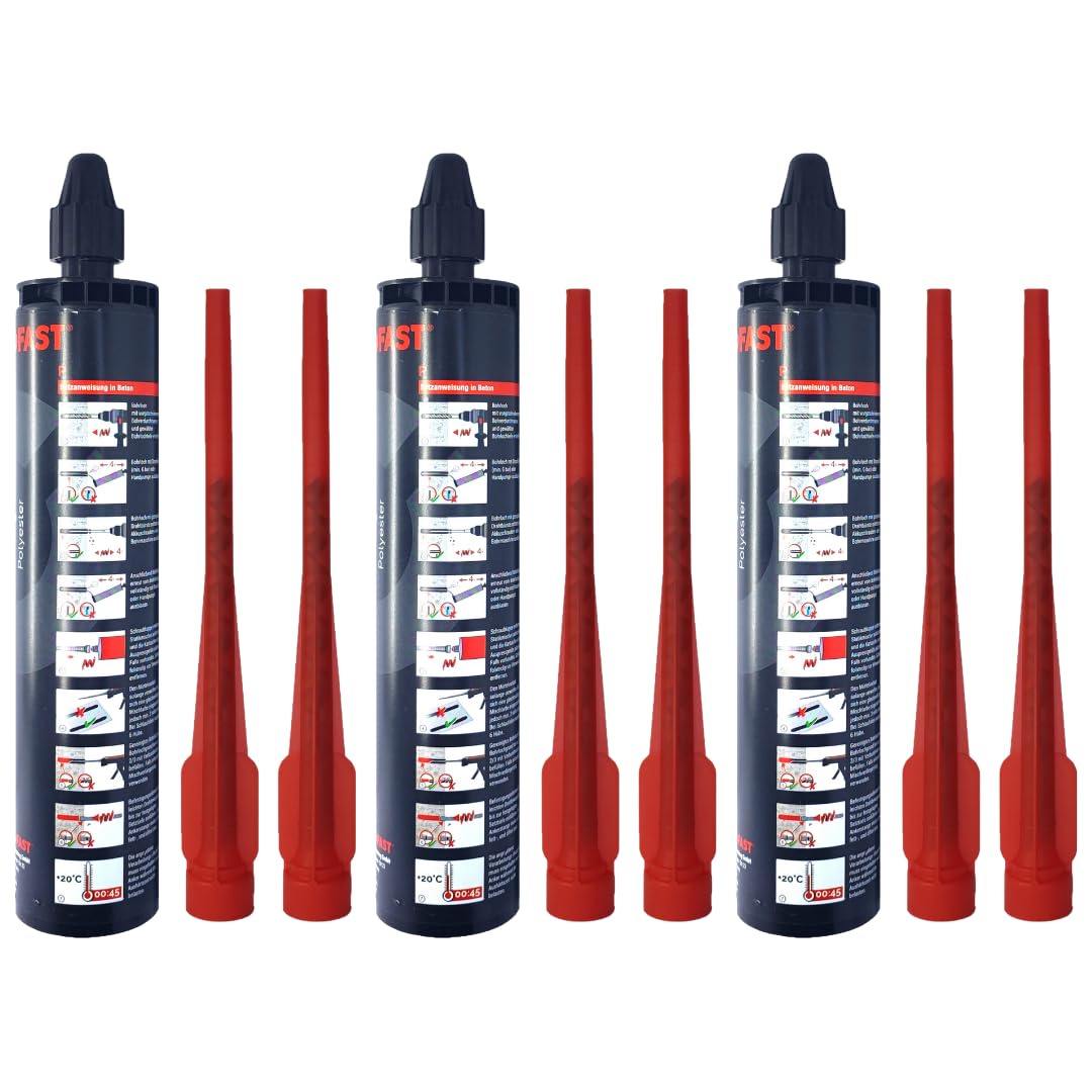 3x Remstaler VERBUNDMÖRTEL 300ml | -HÖCHSTE QUALITÄT- made in GERMANY | Injektionsmörtel | Montagemö