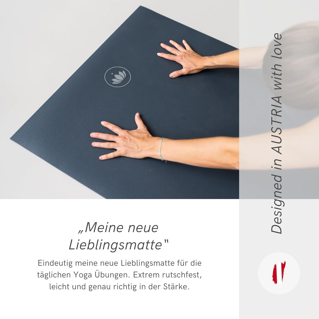 LOTUSCRAFTS Arise Yogamatte rutschfest, Made In Spain, Yoga Matte aus Naturkautschuk, 185 x 65 x 0,4