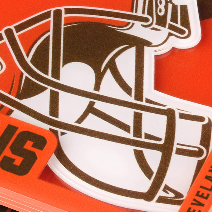 YouTheFan Logo-Serie Cleveland Browns Untersetzer aus der 3D, Team-Farben, Einheitsgrösse 2 Clevelan