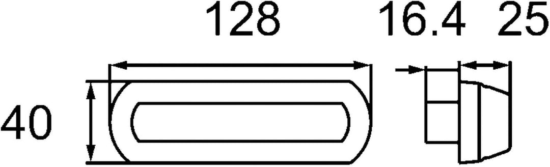 HELLA - Zusatzblinkleuchte - Shapeline Tech - LED - 12/24V - geschraubt/Anbau - Lichtscheibenfarbe:
