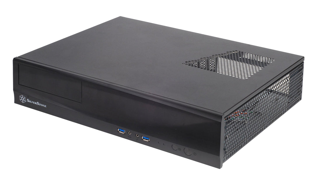 SilverStone SST-ML03B - Milo Micro ATX Schmales HTPC Gehäuse, schwarz