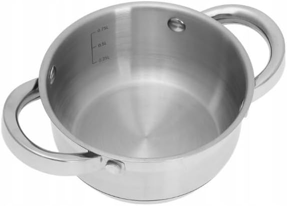 Topf Induktion Kochtopf, Premium Edelstahl, mit Glasdeckel Dampfloch, unbeschichtet, für alle Herdar