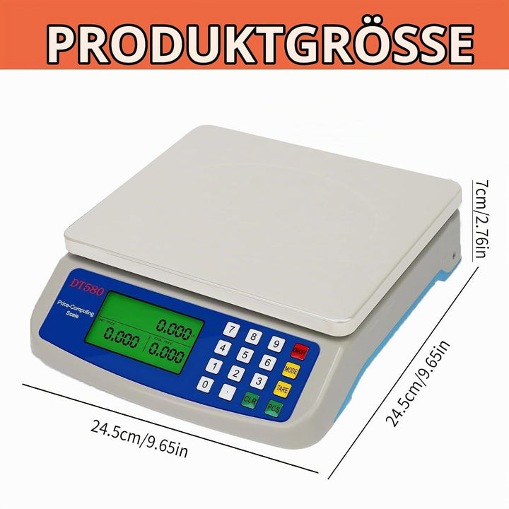 Waage Digital 30kg GrossE KüChenwaage Obstwaage mit 3 Einheiten Konvertierung lcd Display und tara F