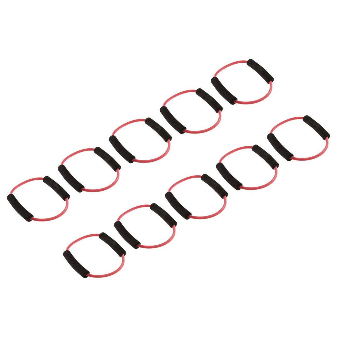 Fitness Ring, 10er Set stark - rot, stark - rot